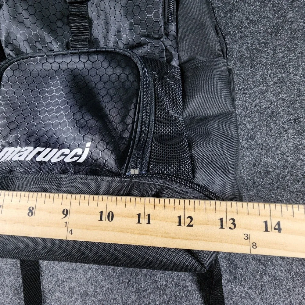 Marucci Trooper Bat Pack Backpack Unisex Large Black Honeycomb Baseball Bag